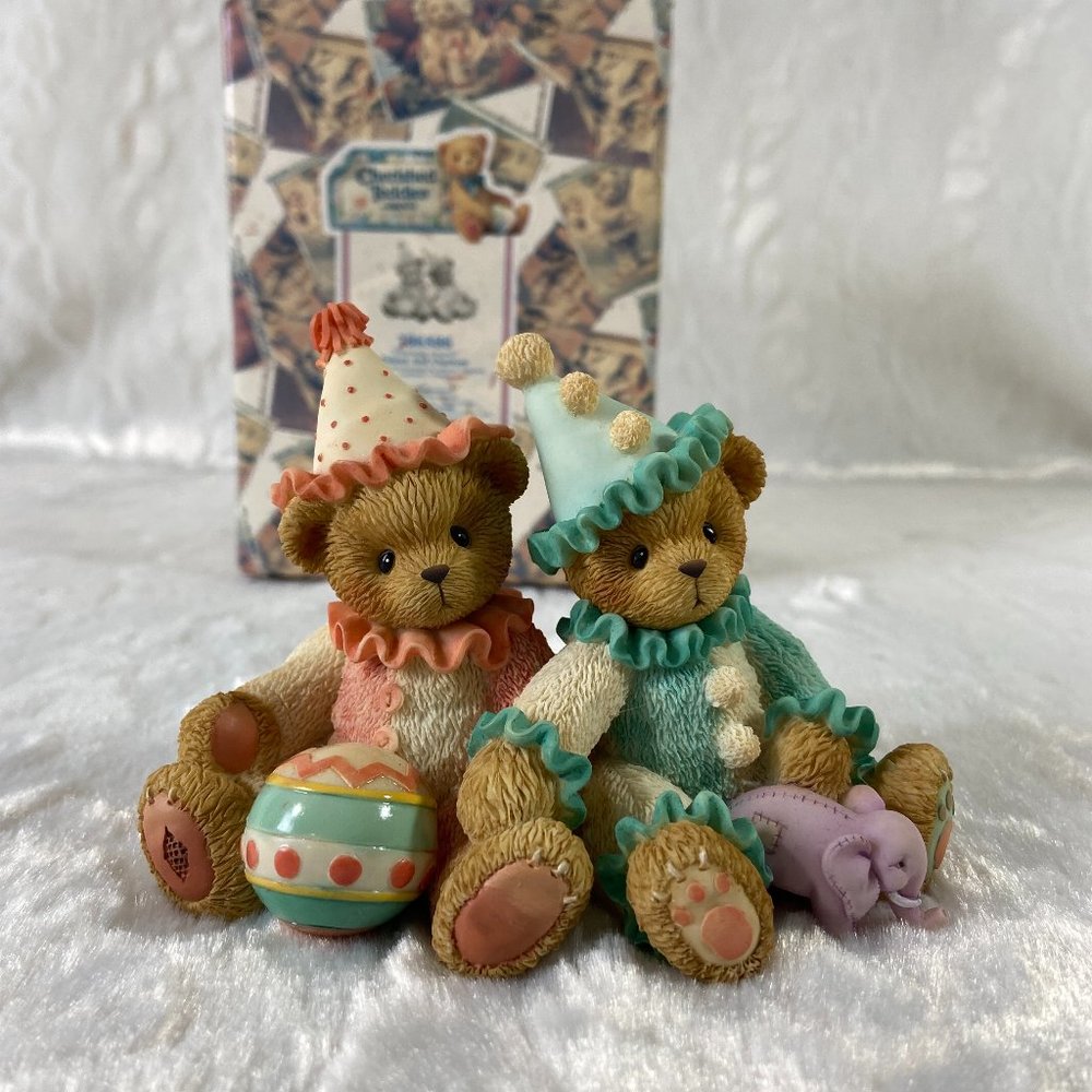 Cherished Teddies Palmer And Charlene #786586 Boy & Girl Clowns Clowning Around